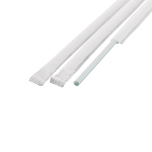 大黒工業 900 ストレートストロー4.5×18 紙包装 白 500本/箱（ご注文単位1箱）【直送品】