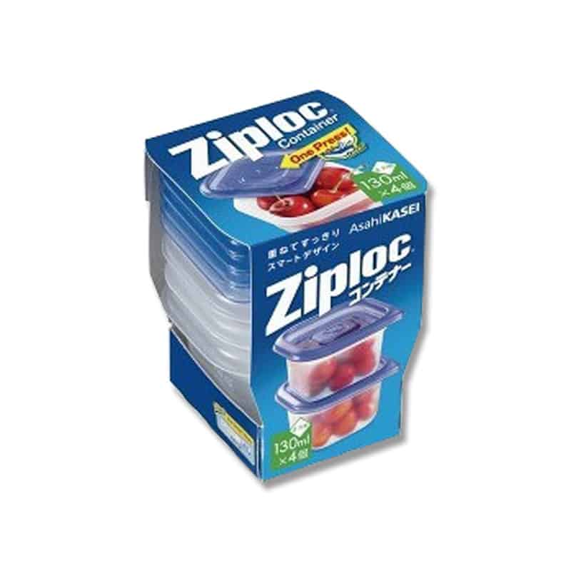 大黒工業 ZL コンテナー 正方形130ml 4個/パック（ご注文単位1パック）【直送品】