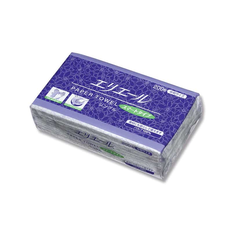 大黒工業 エリエール スマート シングル 中判 200枚/袋（ご注文単位1袋）【直送品】