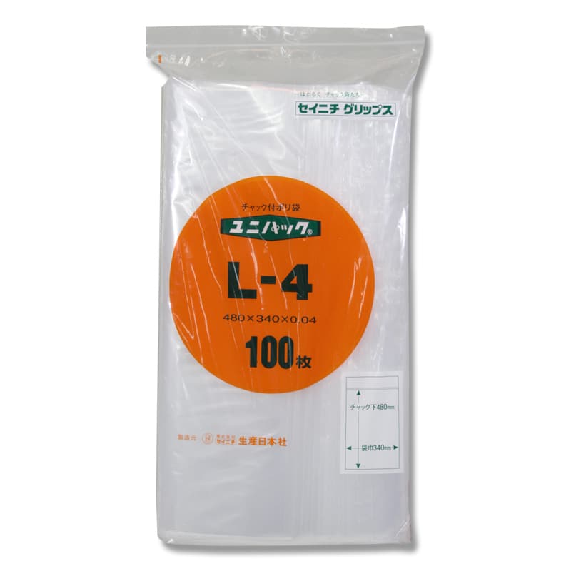 大黒工業 ユニパック L-4 100枚/袋（ご注文単位1袋）【直送品】