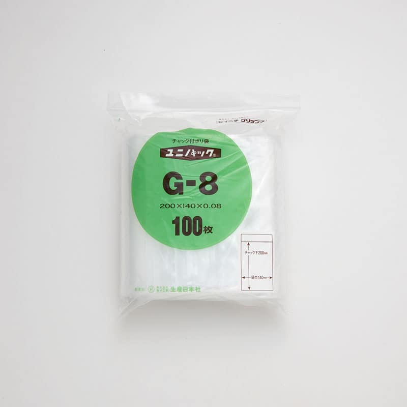 大黒工業 ユニパック 厚口 G-8 100枚/袋（ご注文単位1袋）【直送品】