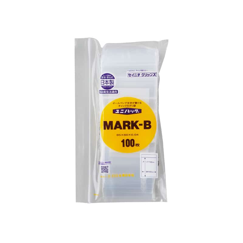 大黒工業 ユニパック マーク付き MARK-B 100枚/袋（ご注文単位1袋）【直送品】