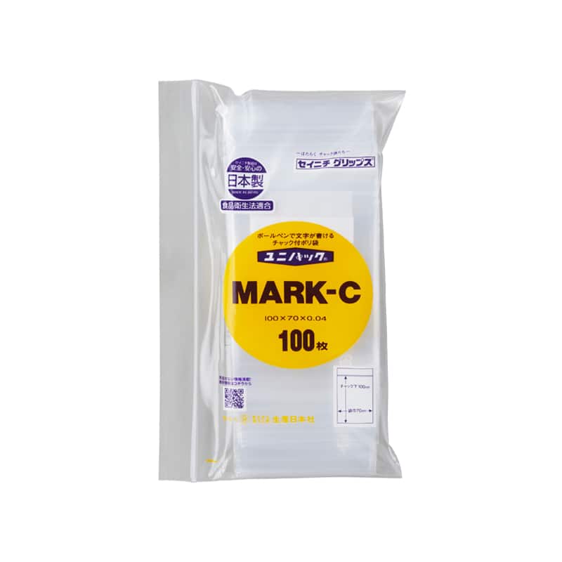 大黒工業 ユニパック マーク付き MARK-C 100枚/袋（ご注文単位1袋）【直送品】
