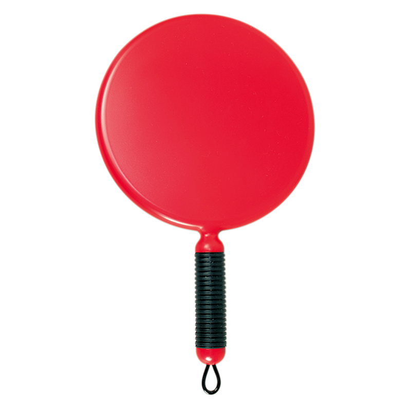 Y-1203 ハンドミラー レッド 1枚(ご注文単位1枚)【直送品】