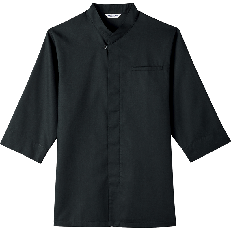 ティーエッチエス 和風シャツ AS8203 黒 SS 1枚/袋(ご注文単位1袋)【直送品】