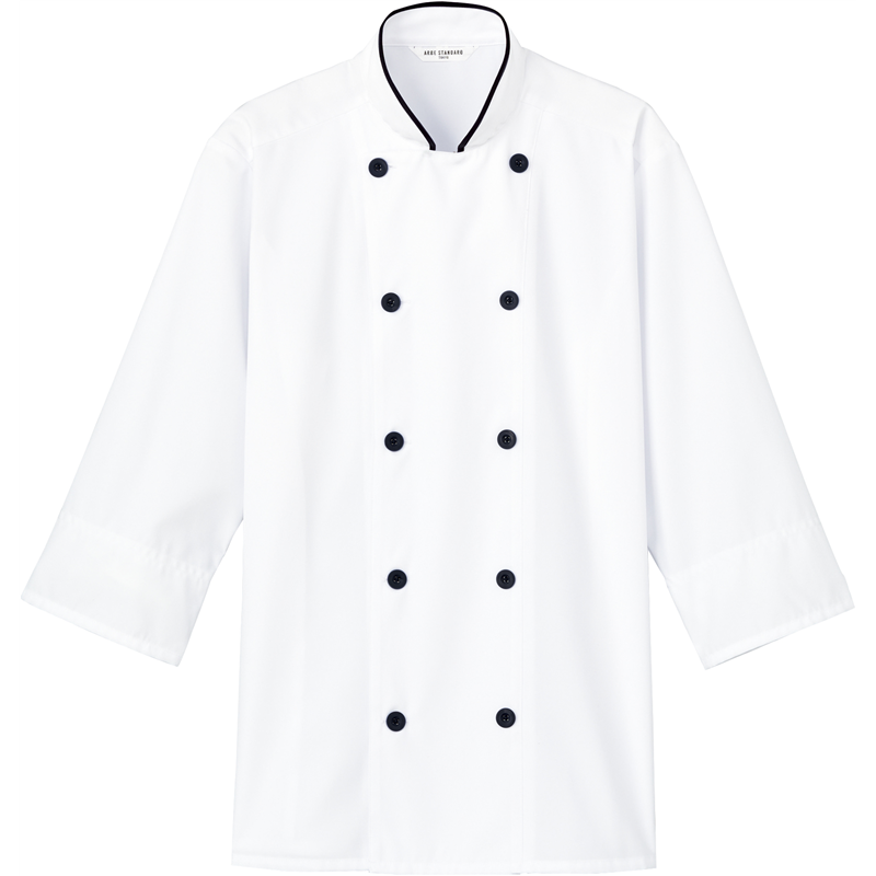 ティーエッチエス コックシャツ AS8514 ブラック LL 1枚/袋(ご注文単位1袋)【直送品】