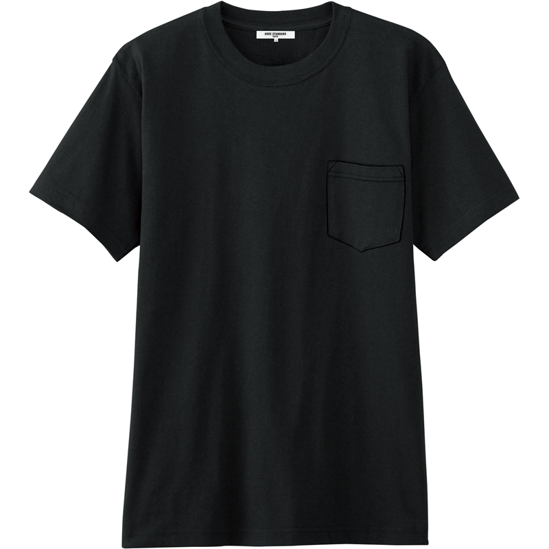ティーエッチエス ポケットTシャツ AS8545 ブラック L 1枚/袋(ご注文単位1袋)【直送品】
