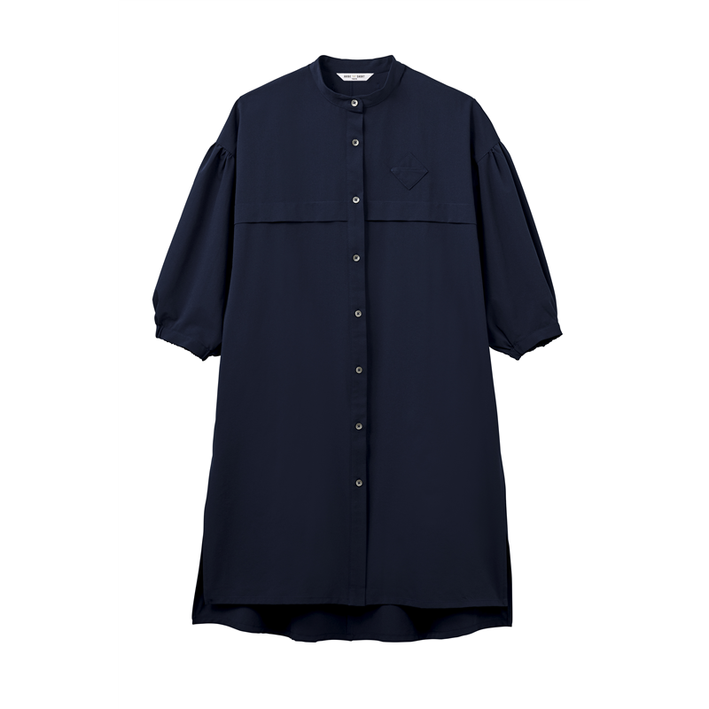 ティーエッチエス ロングシャツ六分袖 AS8902 ネイビー M 1枚/袋（ご注文単位1袋）【直送品】