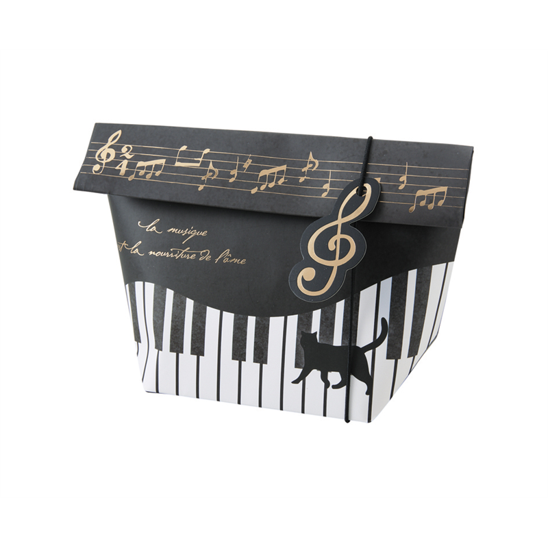 イナップ ピアノ柄チャーム付きペーパーバッグ 30個/袋（ご注単位4袋）【直送品】