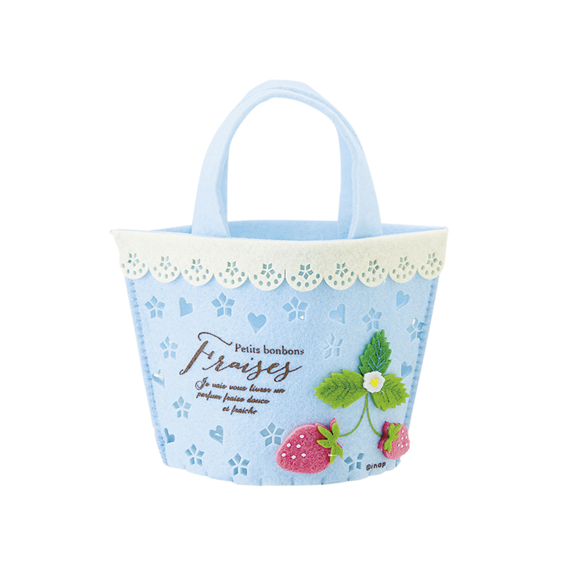 イナップ いちごレーストート ブルー 1個（ご注文単位48個）【直送品】