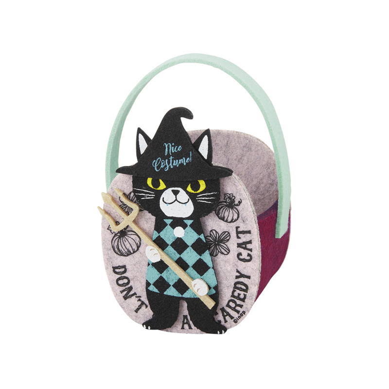 イナップ 黒猫マジックナイトプチバッグ青チェック 1個（ご注文単位48個）【直送品】