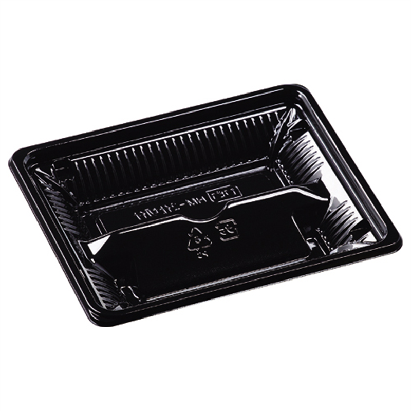 エフピコ 生春巻き容器 本体 仕切り付き HM-2 黒 50個/袋(ご注文単位1袋)【直送品】