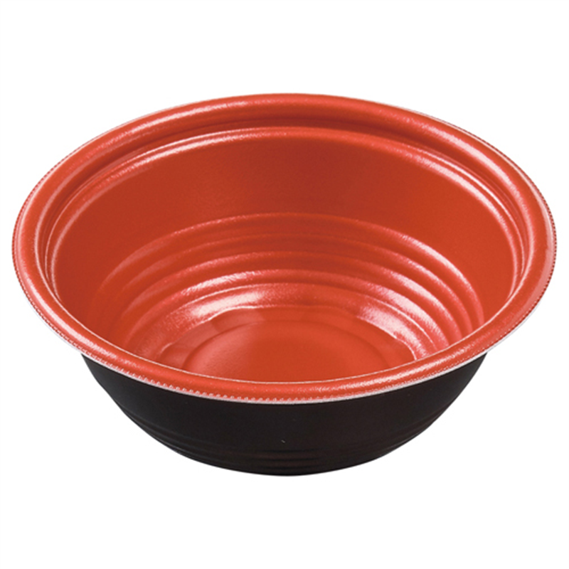 エフピコ 麺容器 MFPホット麺 本体 16（57） M赤黒 50枚/袋（ご注文単位1袋）【直送品】