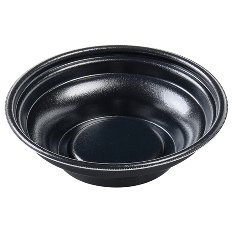 エフピコ 麺容器 MFPホット麺 本体 19（52）絞 黒W 50枚/袋（ご注文単位1袋）【直送品】