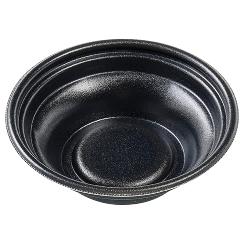 エフピコ 麺容器 MFPホット麺 本体 18小(52)絞 黒W 50枚/袋(ご注文単位1袋)【直送品】