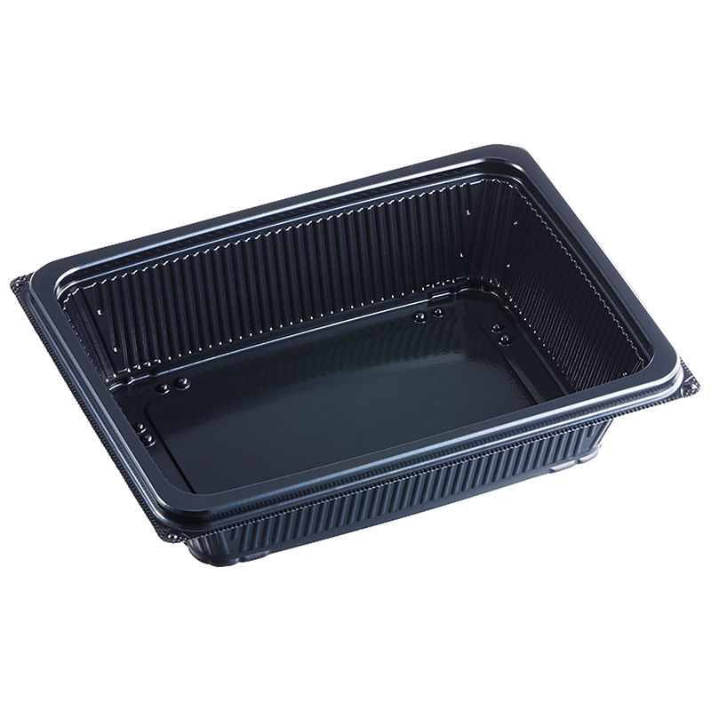 エフピコ 弁当容器 DLV角 本体 19-14（47）MSD 黒 50枚/袋（ご注文単位1袋）【直送品】