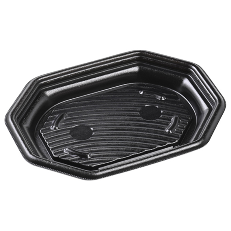 エフピコ 軽食容器 MFPグラブ八角 本体 24-18 黒 50枚/袋（ご注文単位1袋）【直送品】