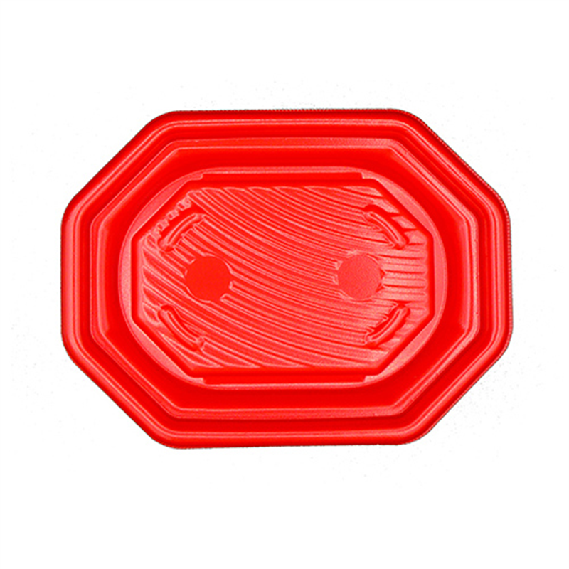 エフピコ 軽食容器 MFPグラブ八角 本体 24-18 M赤黒 50枚/袋（ご注文単位1袋）【直送品】