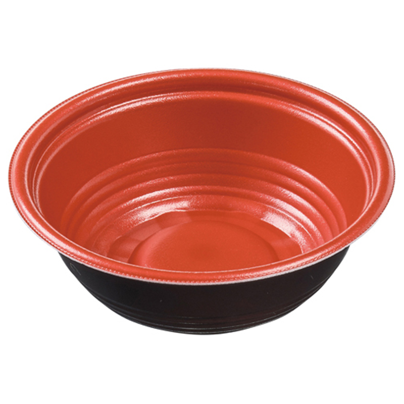 エフピコ 麺容器 MFPホット麺 本体 17（57）R M赤黒 50枚/袋（ご注文単位1袋）【直送品】