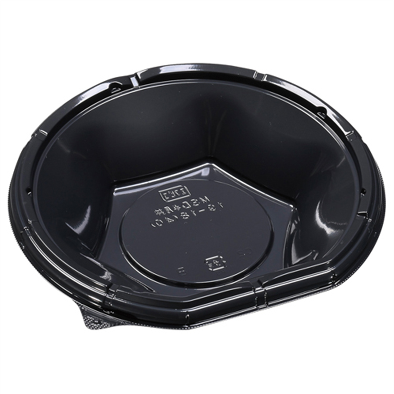 エフピコ 丼容器 MSD半月丼 本体 19-18（40） 黒 50枚/袋（ご注文単位1袋）【直送品】