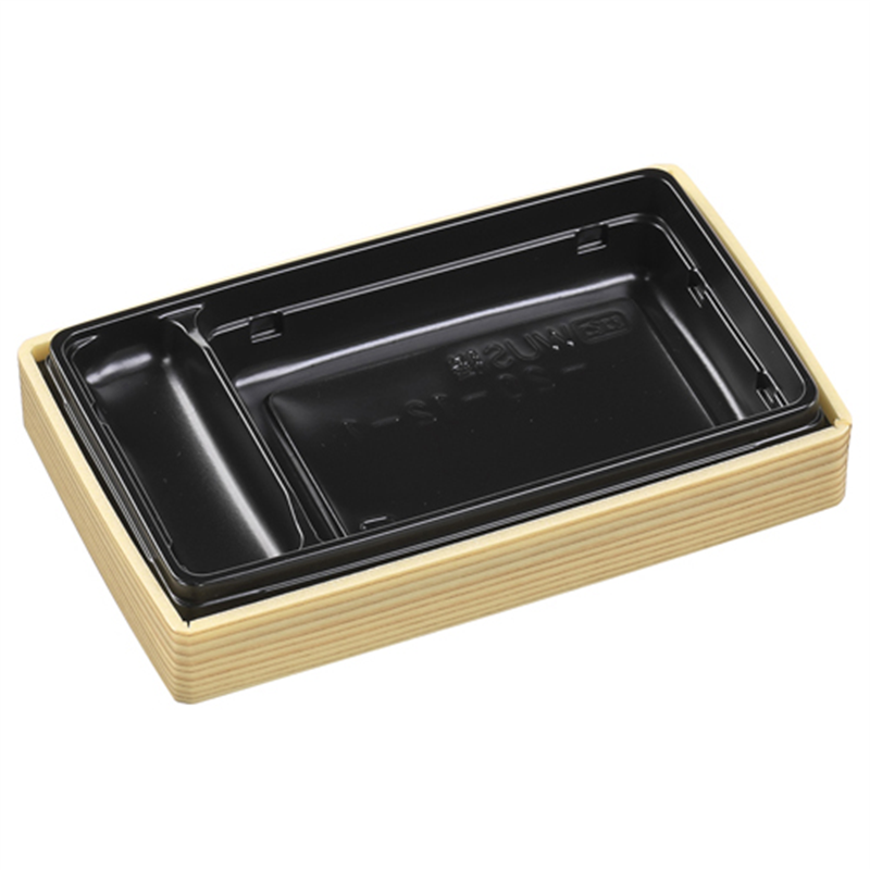 エフピコ 折箱弁当容器 WUS膳 本体 20-12-1 柾目黒 25枚/袋(ご注文単位1袋)【直送品】