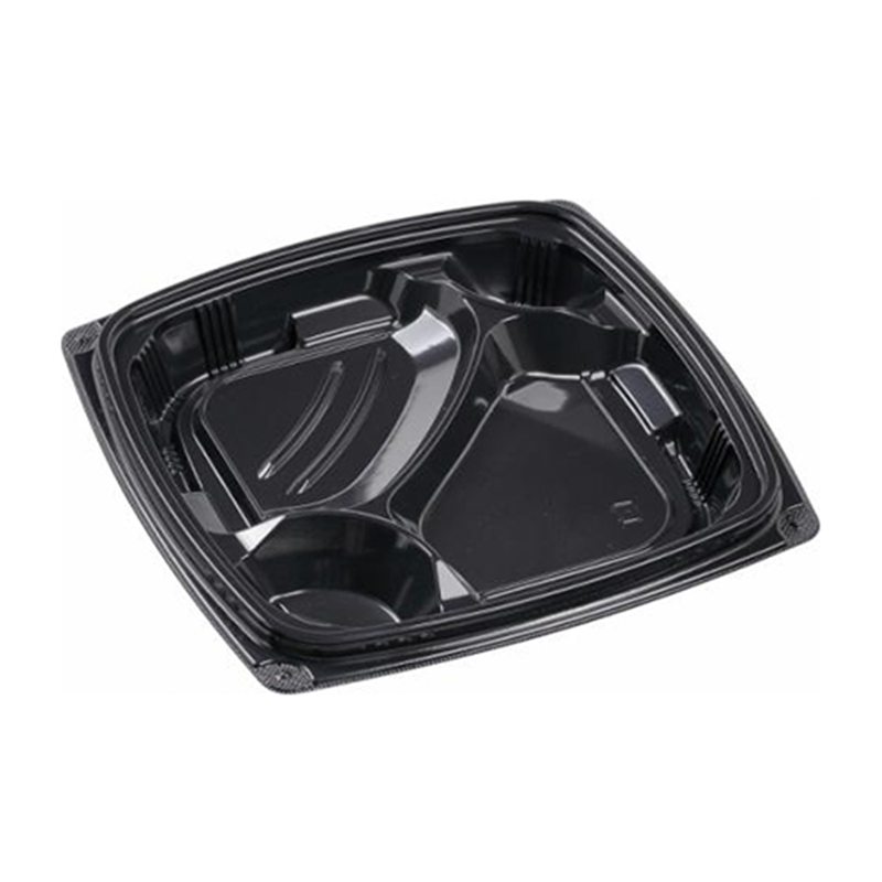 エフピコ 弁当容器 MSDセイフ 本体 23-23-1 黒 50枚/袋(ご注文単位1袋)【直送品】