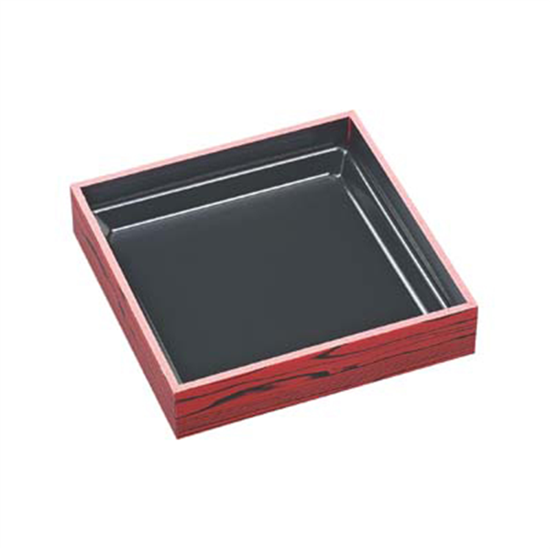 エフピコ 折箱 WPS-角 本体 194-194 V 赤焼板目黒 15枚/袋（ご注文単位1袋）【直送品】