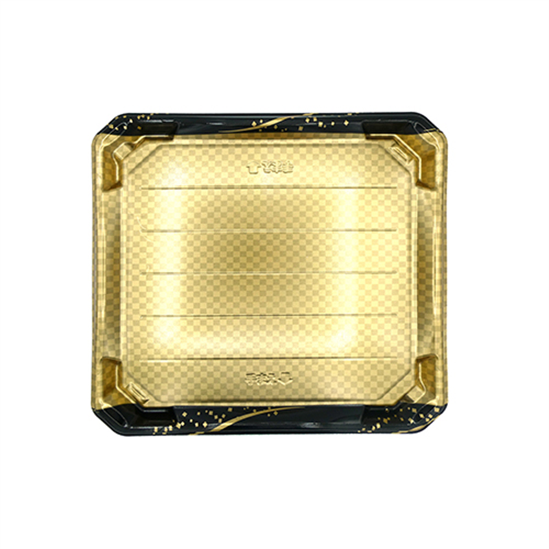エフピコ 寿司容器 美彩 本体 35-35 箔市松金 10枚/袋（ご注文単位1袋）【直送品】