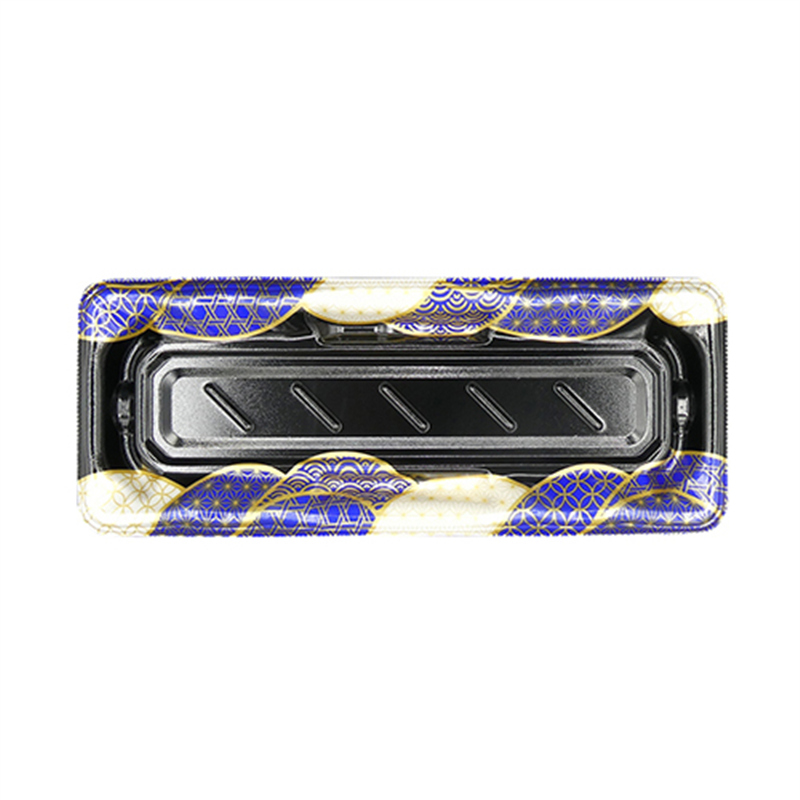 エフピコ 寿司容器 大波皿 本体 1-6 V1 なみ穂青 50枚/袋（ご注文単位1袋）【直送品】