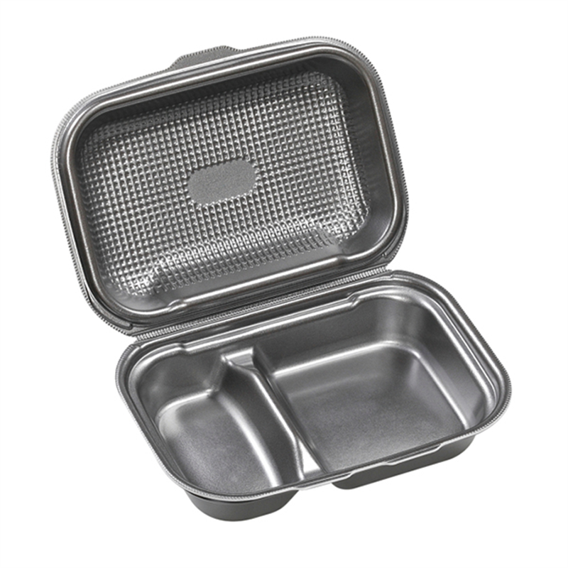 エフピコ 折蓋弁当容器 DLVボーノ 23-16-1 黒銀W 30個/袋（ご注文単位1袋）【直送品】