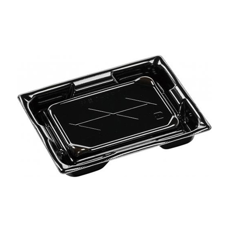 エフピコ 寿司容器 鈴音 本体 2-3PT 黒W 50枚/袋（ご注文単位1袋）【直送品】
