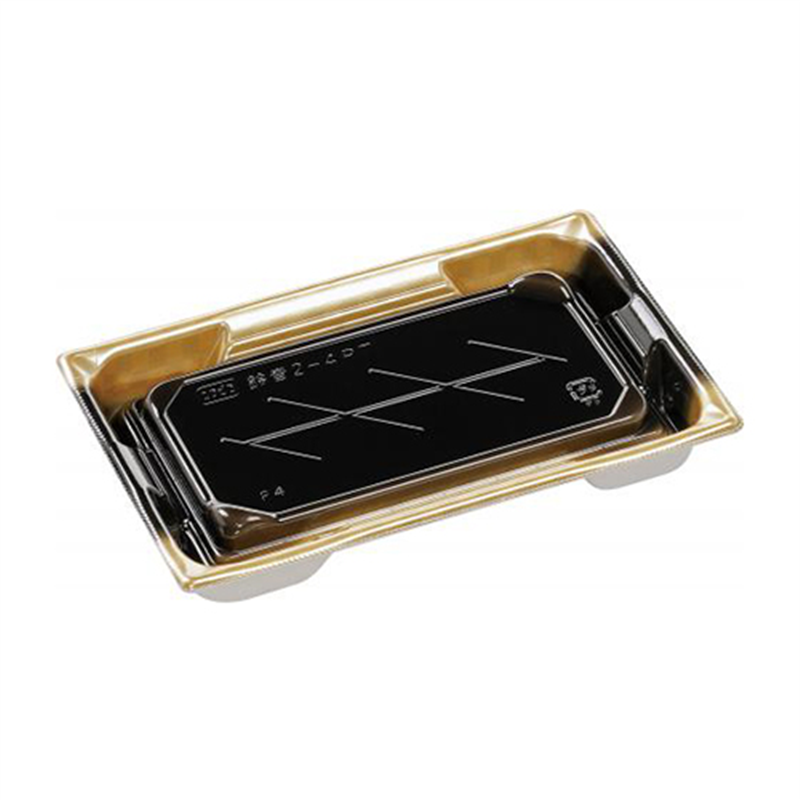 エフピコ 寿司容器 鈴音 本体 2-4PT 市松金 50枚/袋（ご注文単位1袋）【直送品】