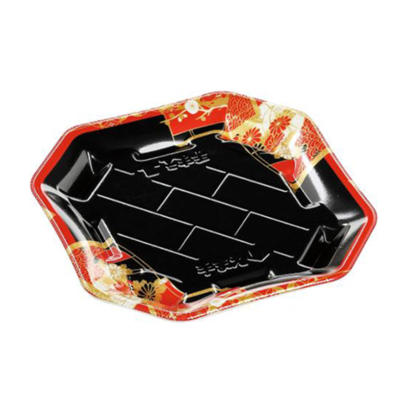 エフピコ 寿司容器 美彩 本体 3-3 花小町赤 50枚/袋（ご注文単位1袋）【直送品】