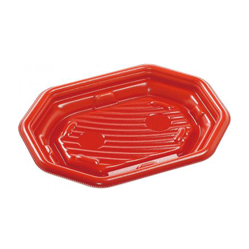 エフピコ 軽食容器 MFPグラブ八角 本体 20-15 赤白 50枚/袋（ご注文単位1袋）【直送品】