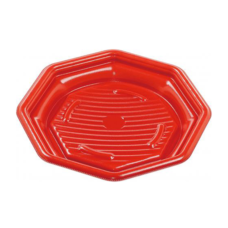 エフピコ 軽食容器 MFPグラブ八角 本体 21-21 赤白 50枚/袋（ご注文単位1袋）【直送品】