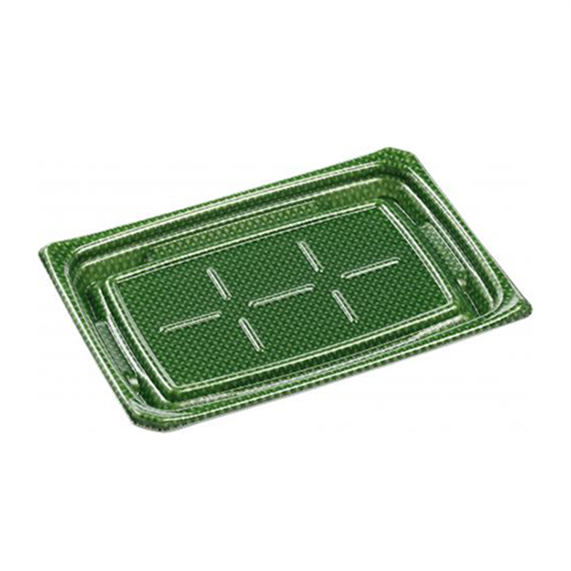 エフピコ 刺身容器 Uステージ 本体 24-17 クロスD緑 50枚/袋（ご注文単位1袋）【直送品】