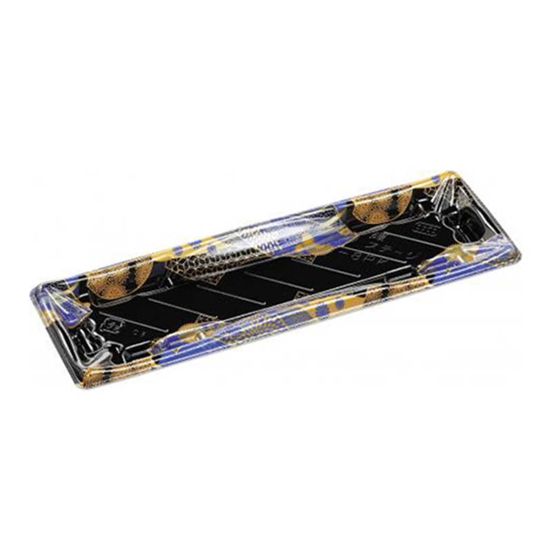 エフピコ 寿司容器 輝ステージ 本体 1-8PK はな扇子青 50枚/袋（ご注文単位1袋）【直送品】