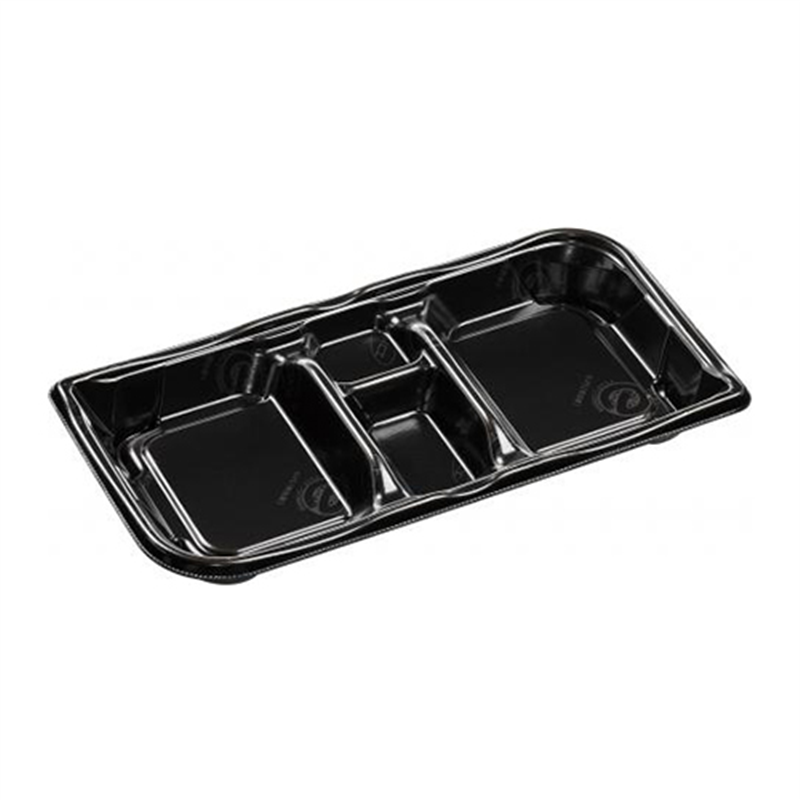 エフピコ 麺セット容器 SB葉皿 本体 28-15-1 エコ黒 50枚/袋（ご注文単位1袋）【直送品】