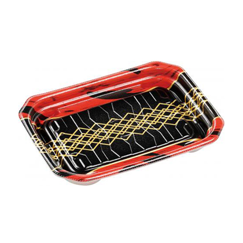 エフピコ 惣菜容器 MFPパシオ 本体 18-13 チア黒赤 50枚/袋（ご注文単位1袋）【直送品】
