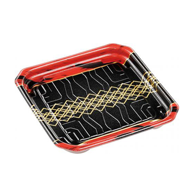 エフピコ 惣菜容器 MFPパシオ 本体 18-18 チア黒赤 50枚/袋（ご注文単位1袋）【直送品】