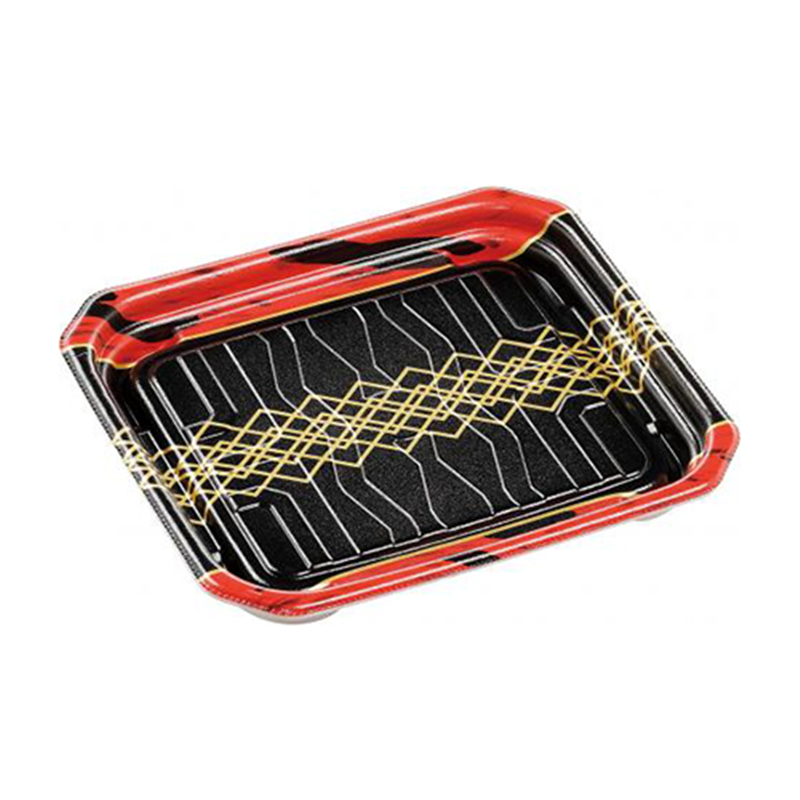エフピコ 惣菜容器 MFPパシオ 本体 19-17 チア黒赤 50枚/袋（ご注文単位1袋）【直送品】
