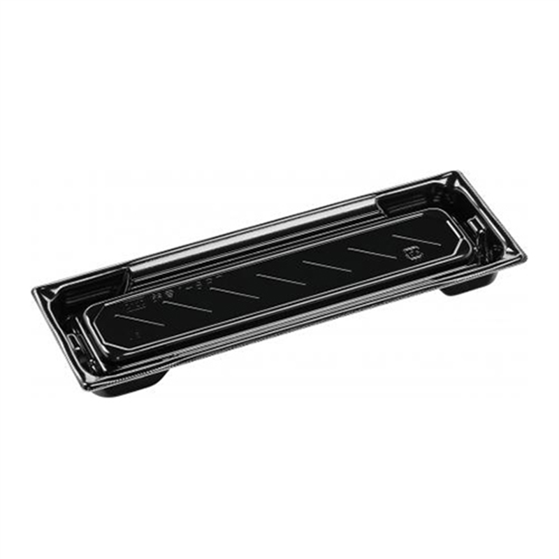 エフピコ 寿司容器 鈴音 本体 1-8PT 黒W 50枚/袋（ご注文単位1袋）【直送品】