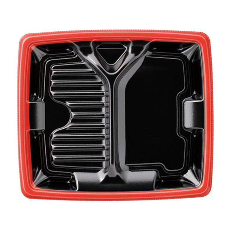 エフピコ 弁当容器 MFPアリオン 本体 22-19-1 赤フチ黒N 50枚/袋(ご注文単位1袋)【直送品】