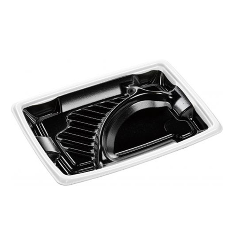エフピコ 弁当容器 MFPアリオン 本体 23-17-1 白フチ黒N 50枚/袋（ご注文単位1袋）【直送品】