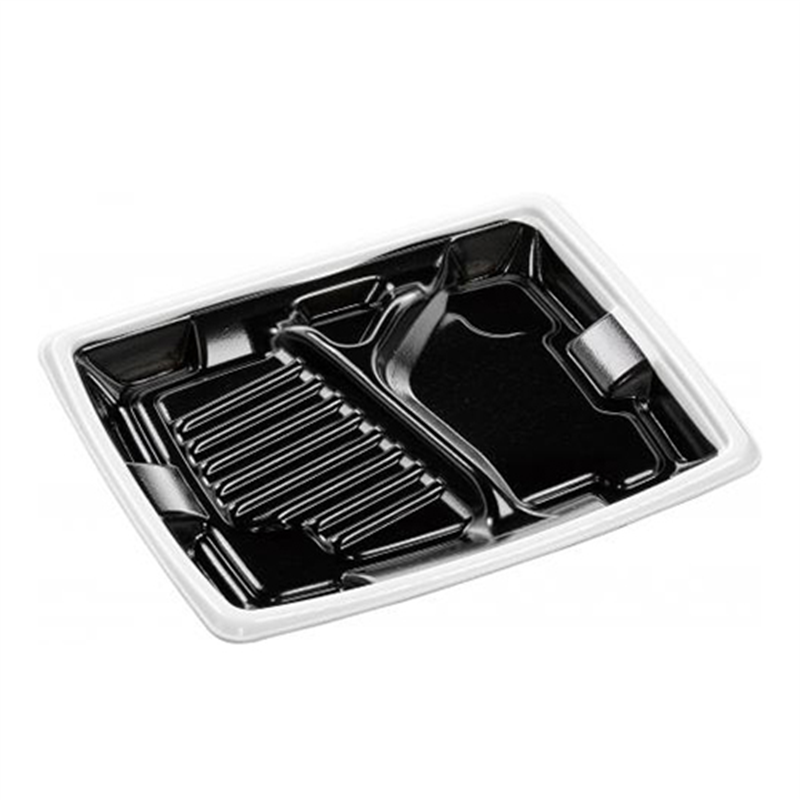 エフピコ 弁当容器 MFPアリオン 本体 23-19-2 白フチ黒N 50枚/袋（ご注文単位1袋）【直送品】