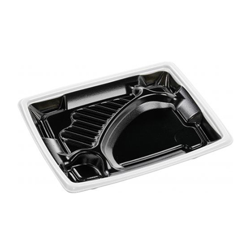 エフピコ 弁当容器 MFPアリオン 本体 23-19-3 白フチ黒N 50枚/袋（ご注文単位1袋）【直送品】