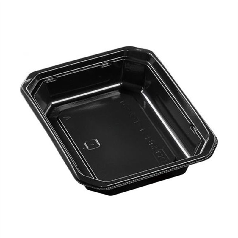 エフピコ 麺セット容器 内装 SBセット-四角-N1 V 黒 50枚/袋（ご注文単位1袋）【直送品】