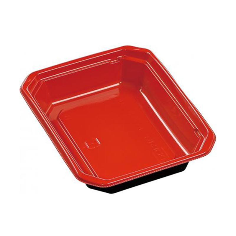 エフピコ 麺セット容器 内装 SBセット-四角-N1 V 赤 50枚/袋（ご注文単位1袋）【直送品】