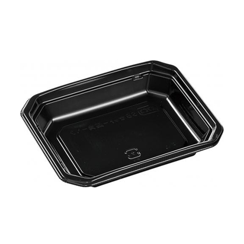 エフピコ 麺セット容器 内装 SBセット-四角-N2 V 黒 50枚/袋（ご注文単位1袋）【直送品】