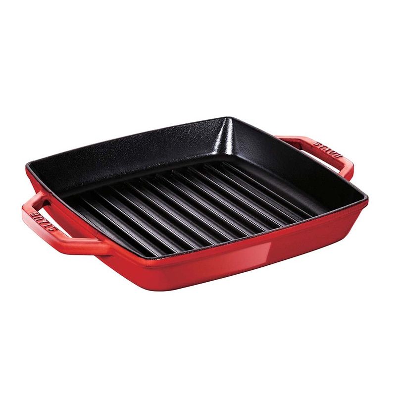 ストウブ ピュアグリル スクエア 23cm チェリー 40511-730 1個(ご注文単位1個)【直送品】